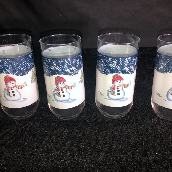 VTG 18 pcs Thomson Pottery Snowman Christmas Spongeware Dinnerware & Drinkware - Picture 12 of 14